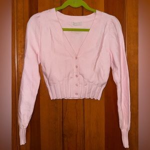 Pink cropped sweater